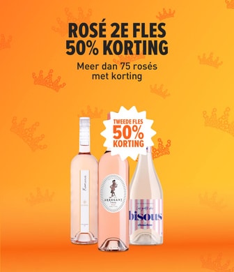 Rose deal! nu tweede fles 50% korting